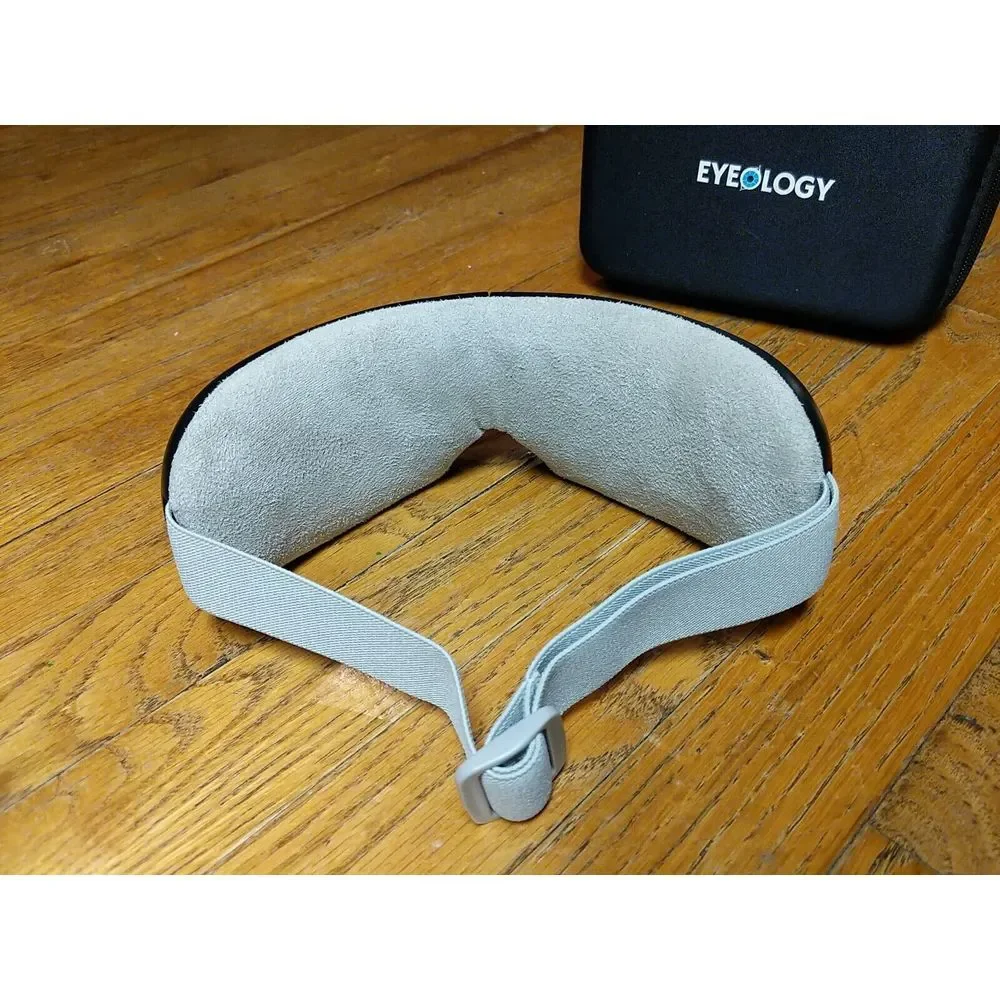 Eyeology Eye Massager with Heat, Vibrating‎ Eye Mask for Fatigue Relief Black